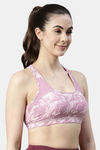 Enamor Medium Impact Sports Bra - Marble Mavve Print — thumbnail 2